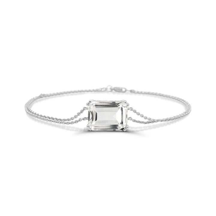 Sterling Silver White Quartz Bracelet