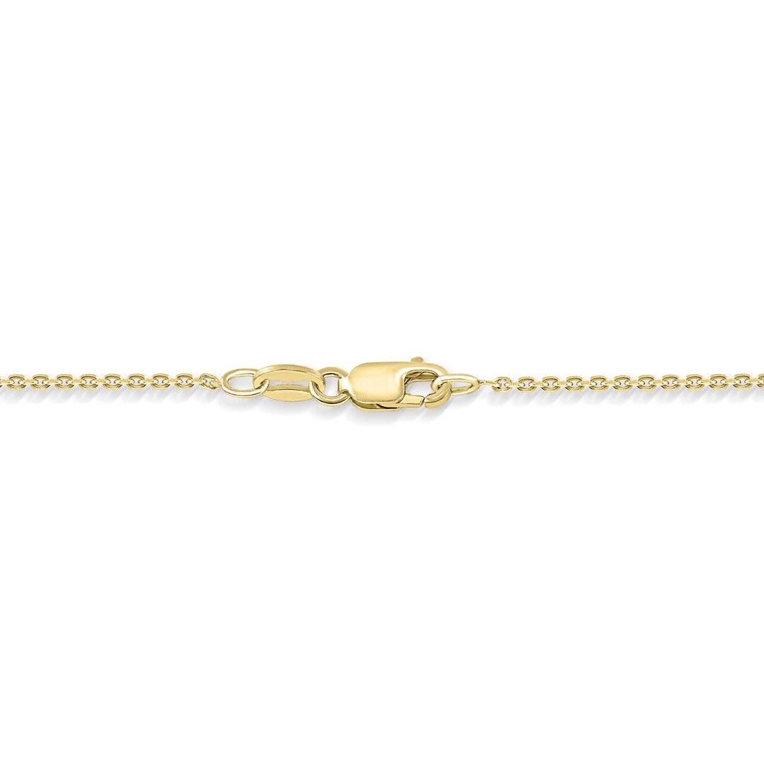 14K Yellow Gold over Sterling Silver Created White Sapphire and Diamond Flower Pendant