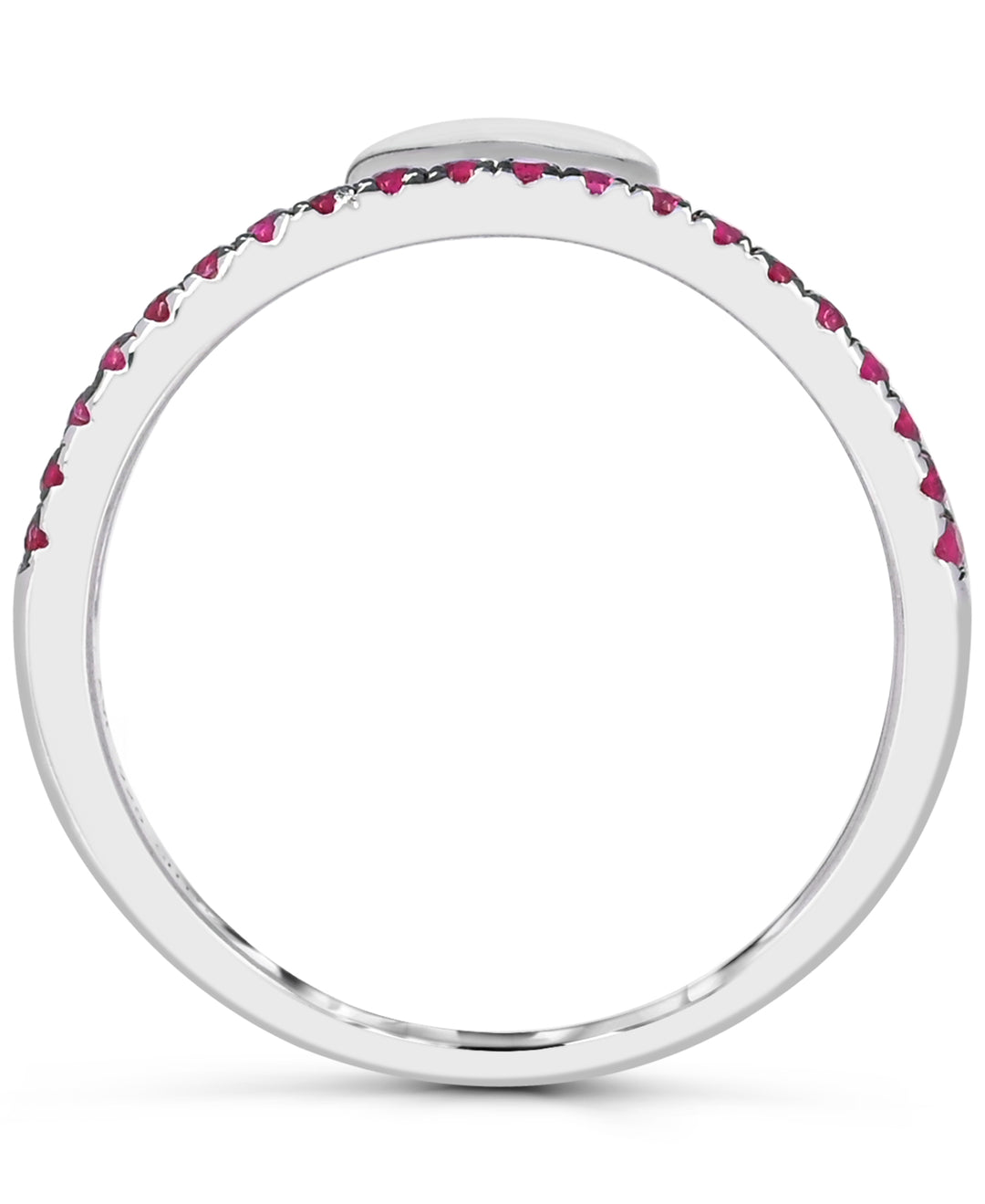 Sterling Silver Ruby Heart Ring