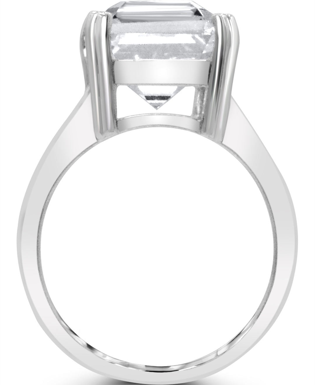 Sterling Silver White Quartz Solitaire Ring