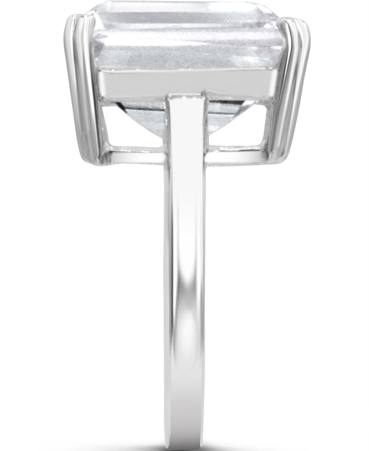 Sterling Silver White Quartz Solitaire Ring